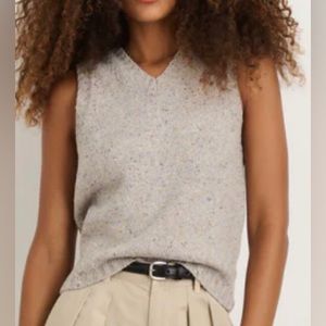 Alex Mill Francis Vest in Donegal Oatmeal size S